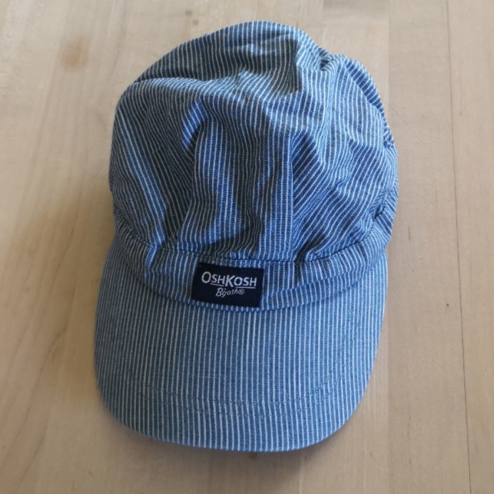 Oshkosh Hickory Striped Hat; Boys 0-9 Months
